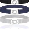 COOL-i 4-Pack Invisible Elastic Stretch Belts - Buckle-Free Comfort