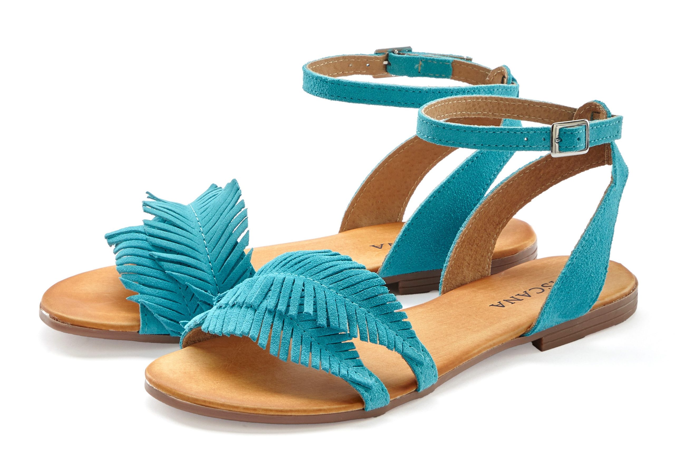 LASCANA Leather Fringe Sandals - Premium Comfort & Style