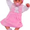 La Bortini Baby Sweatdress - Velours Style, Rosa, Animal Embroidery - Soft & Warm Newborn Outfit