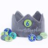 PAPIERDRACHEN Velvet Birthday Crown with Numbers - Kids Party Decor