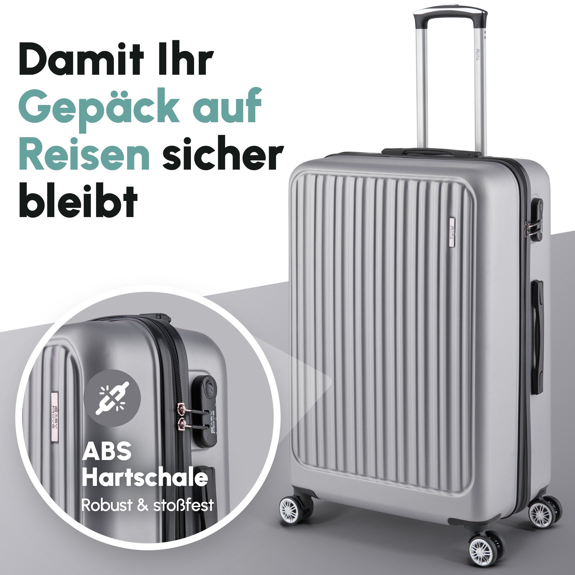 Easy Move ACE 026 Hartschalen-Trolley - Robuster Reisekoffer aus ABS