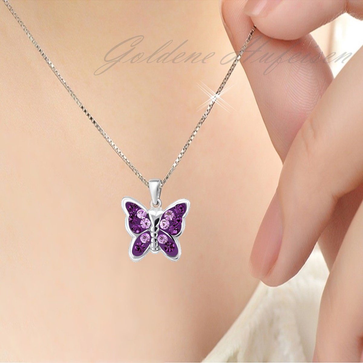 Goldene Hufeisen Kette Mädchen – Silber 925 | Order-and-Smile.de