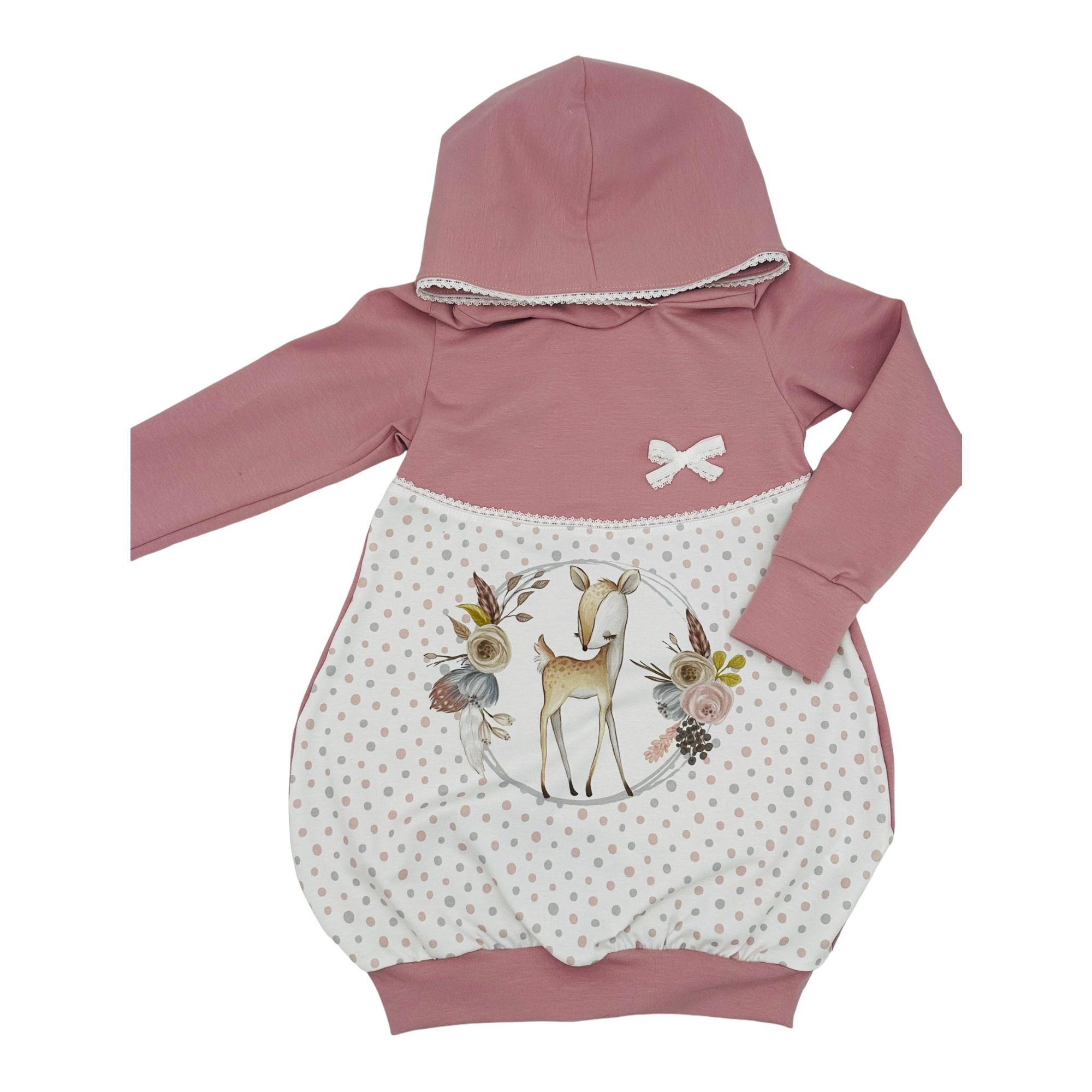 Land-Juwelen Reh Ballonkleid - Charming Deer Print Dress