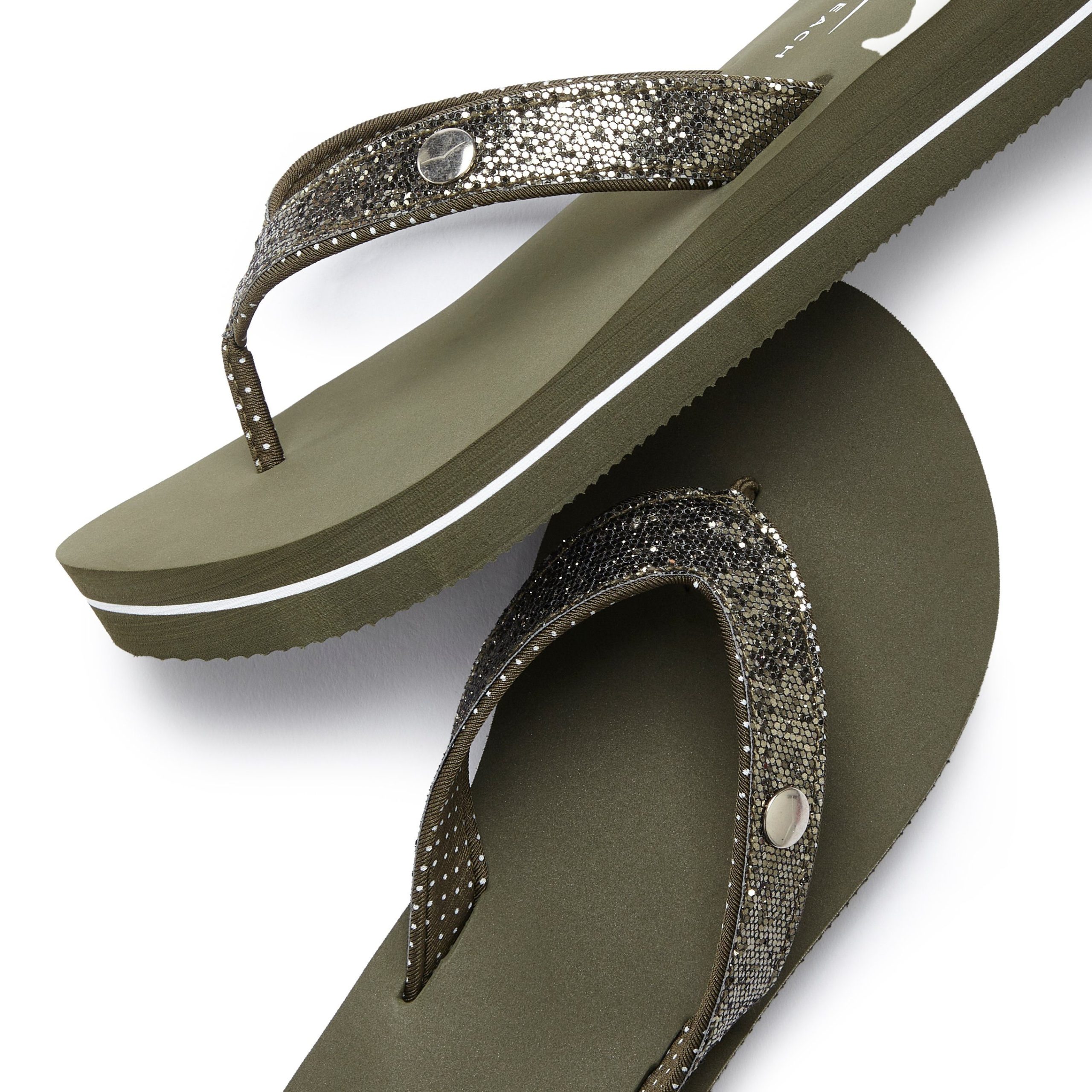 Venice Beach Badezehentrenner Sandale, Pantolette, Badeschuh ultralleicht mit Glitzerband VEGAN Venice Beach Badezehentrenner Sandale, Pantolette, Badeschuh ultralleicht mit Glitzerband VEGAN