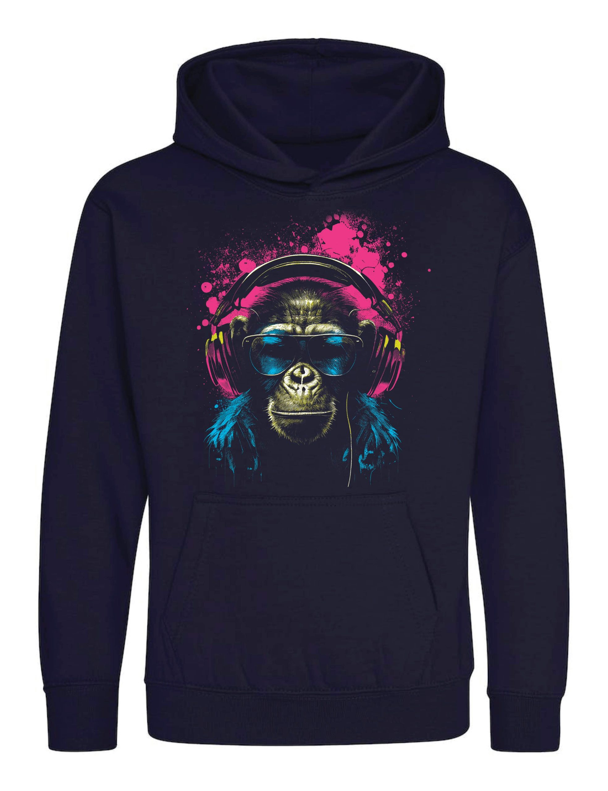 Youth Designz Kinder Hoodie Affe mit Headset - Trendiger Print