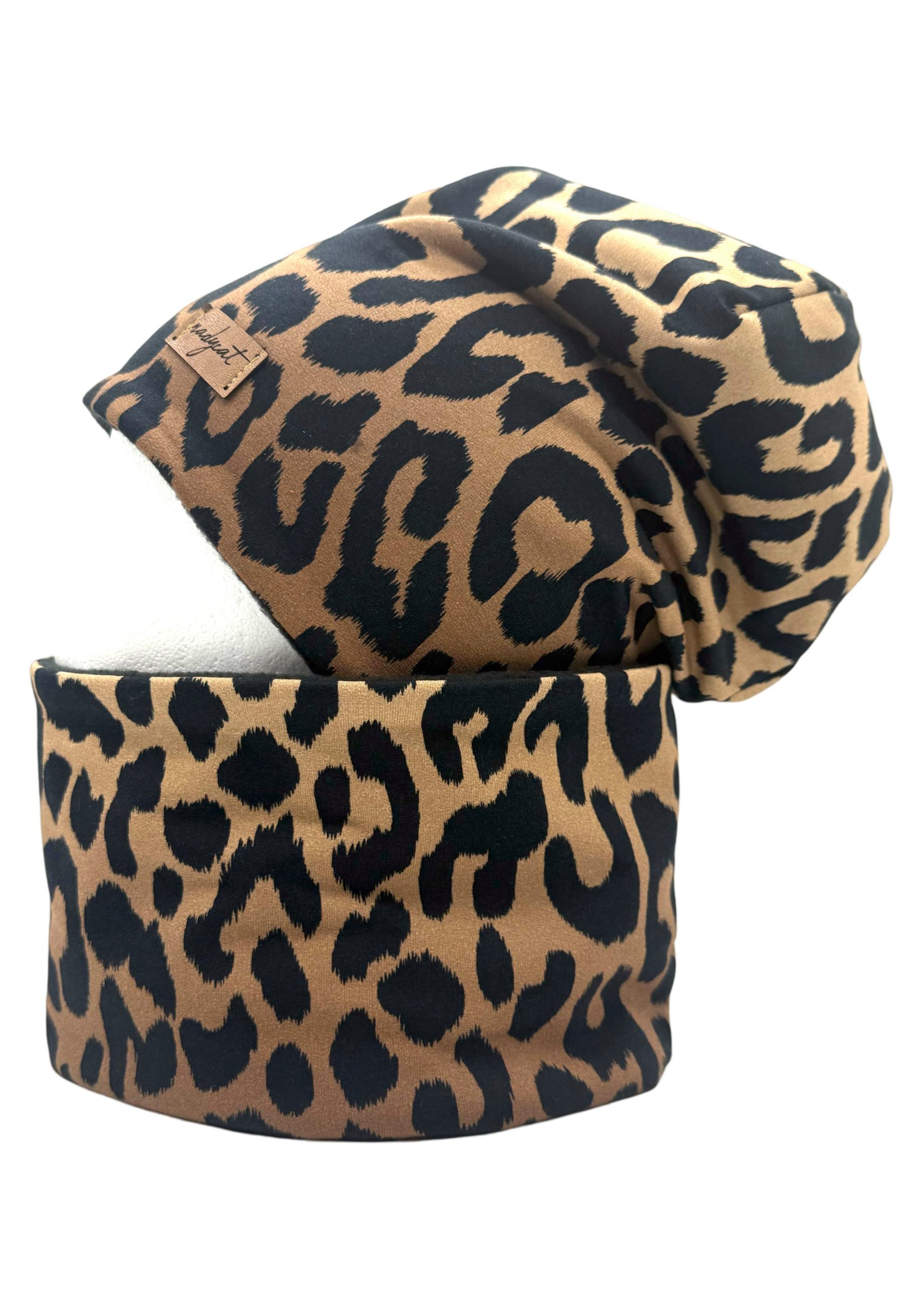 nadaycat 'LEO-Look' Beanie & Loop Set - Handcrafted in Lausitz