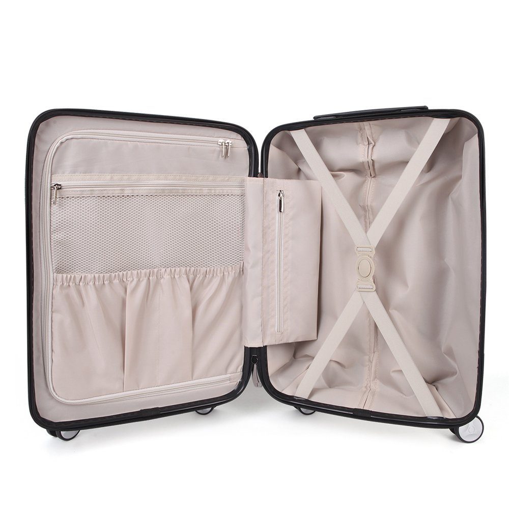 NEWCOM Glitter Hartschalen-Trolley - 20-inch Carry-on Suitcase with TSA Lock NEWCOM Glitter Hartschalen-Trolley - 20-inch Carry-on Suitcase with TSA Lock