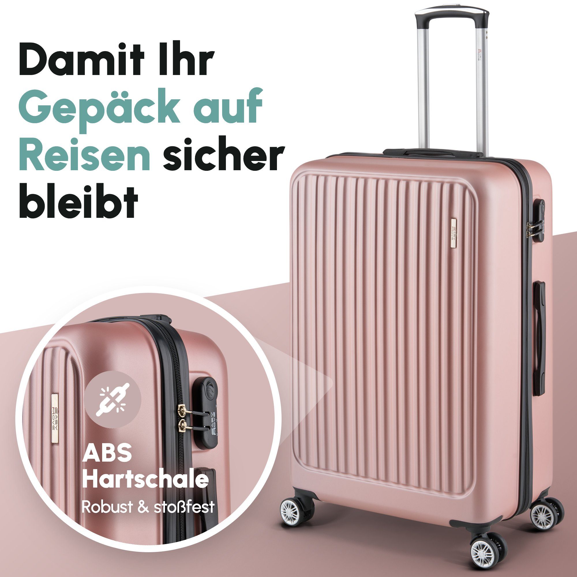Easy Move ACE 026 Hartschalen-Trolley - Robuster Reisekoffer aus ABS