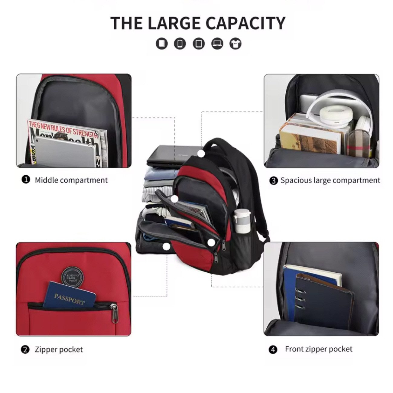 SHG Freizeitrucksack: Stylish & Versatile Backpack for Travel, School & Work