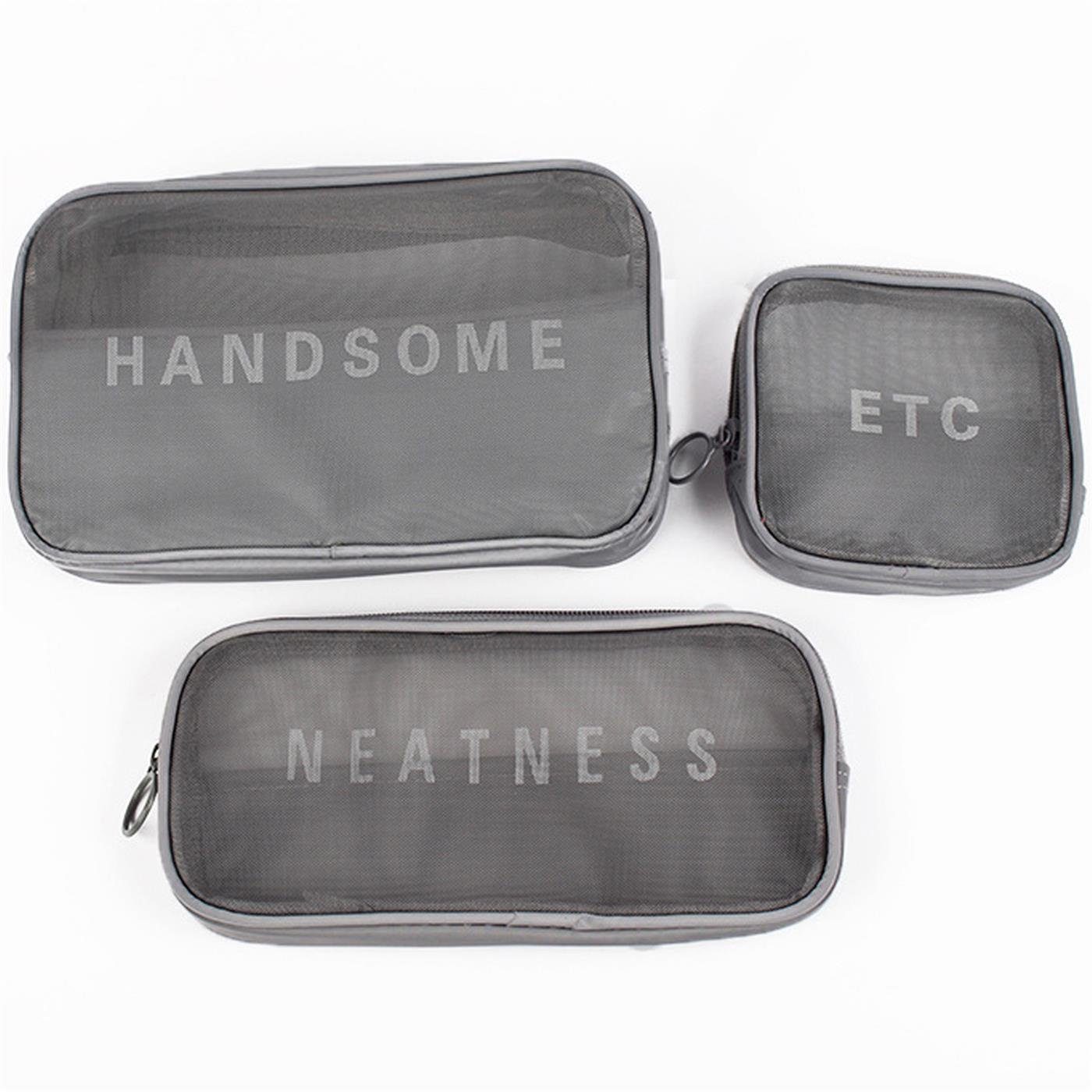 VERCO 3-Piece Cosmetic & Toiletry Bag Set - Travel Makeup Case