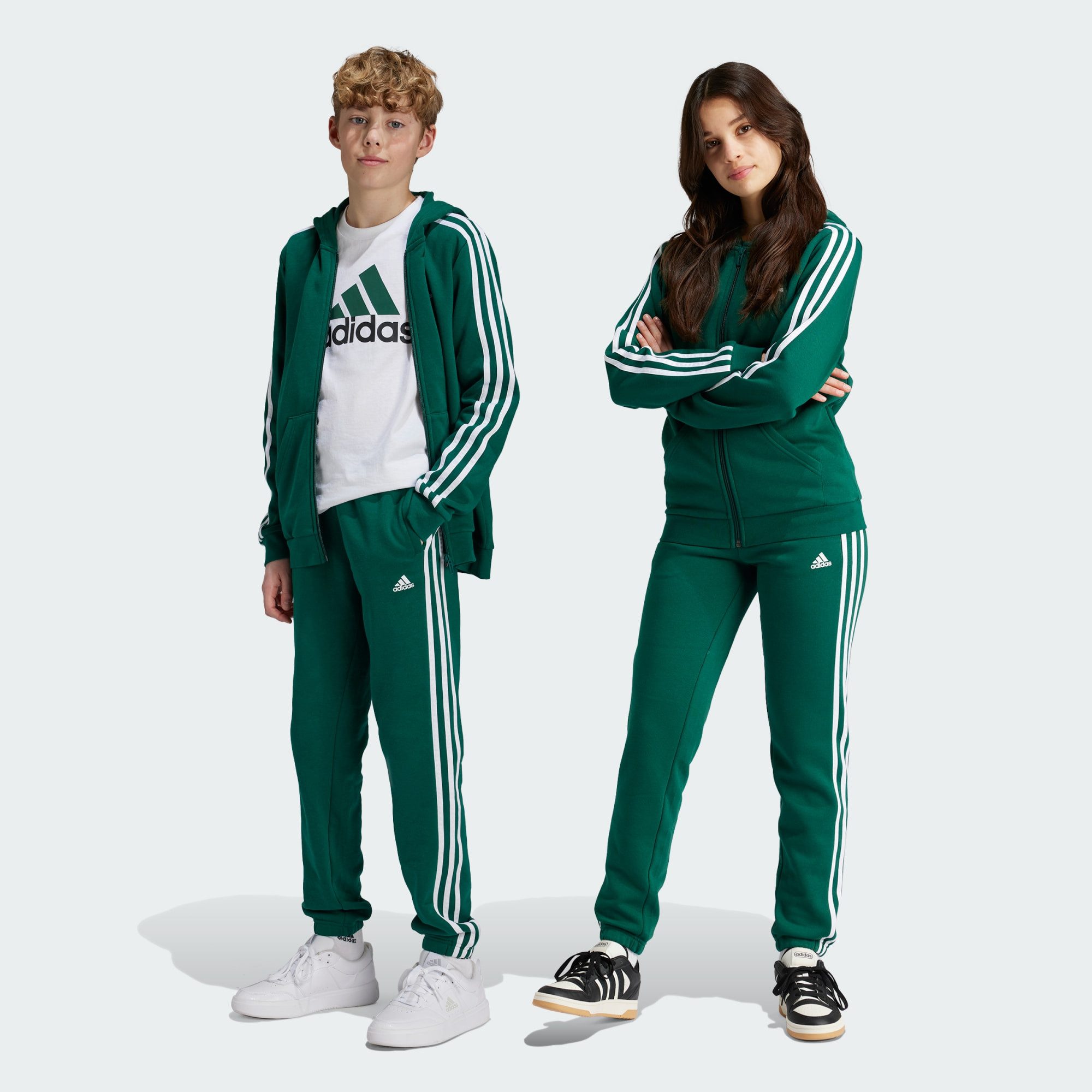 adidas Kids 3-Stripes Fleece Pants - Comfort & Style