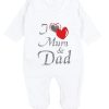 TupTam Baby Romper Set - Organic Cotton Animal Print & 'I Love Mum' - Girl & Boy
