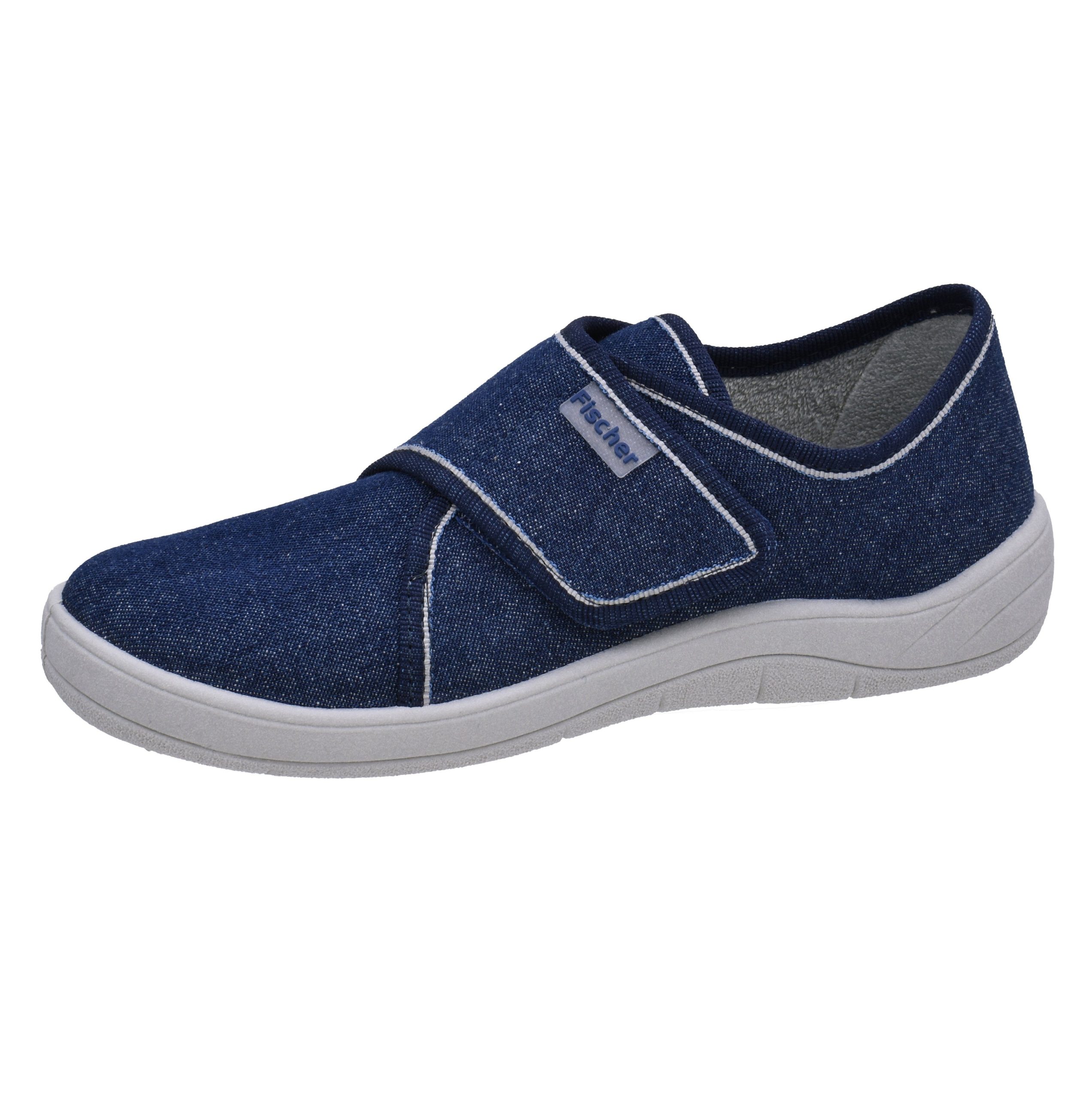 Fischer Markenschuh Tim Slipper - Denim Fabric with Cotton Terry Lining