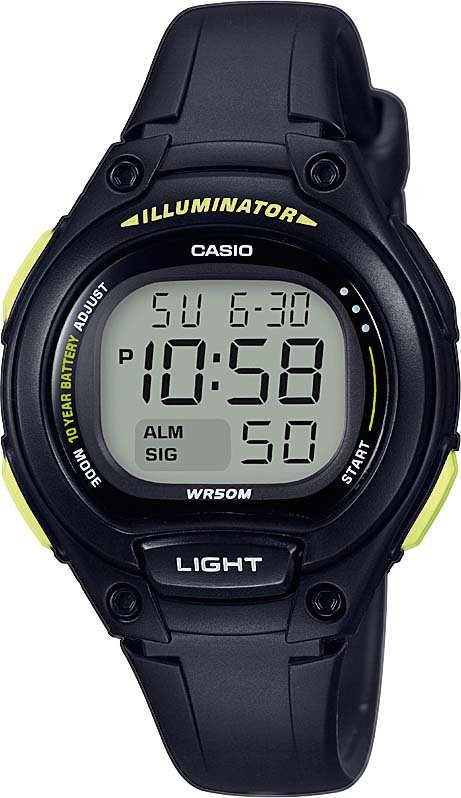 CASIO TIMELESS COLLECTION Chronograph LW-203-1BVEF, Quarzuhr, Armbanduhr, Mädchen, Jungen, digital, ideal auch als Geschenk
