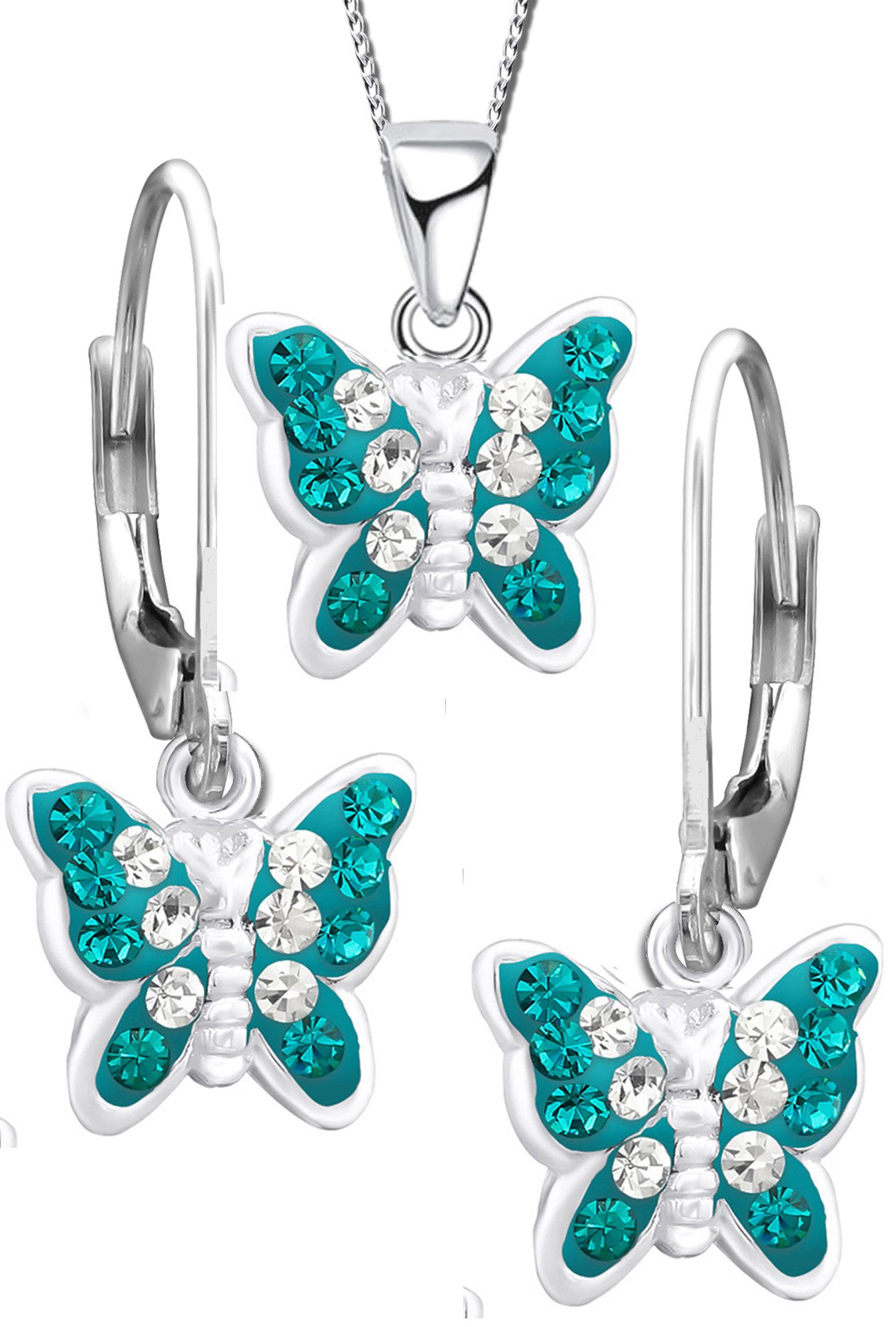 Limana OhrstecKer-Set 925 Silber Einhorn Pferde Schmetterling Kinderohrringe Kinderschmuck, Glitzer | Preisvergleich | DeutschlandCard