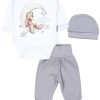 TupTam Baby Essentials Package - Unisex Long Sleeve Bodysuit, Pants & Hat Set