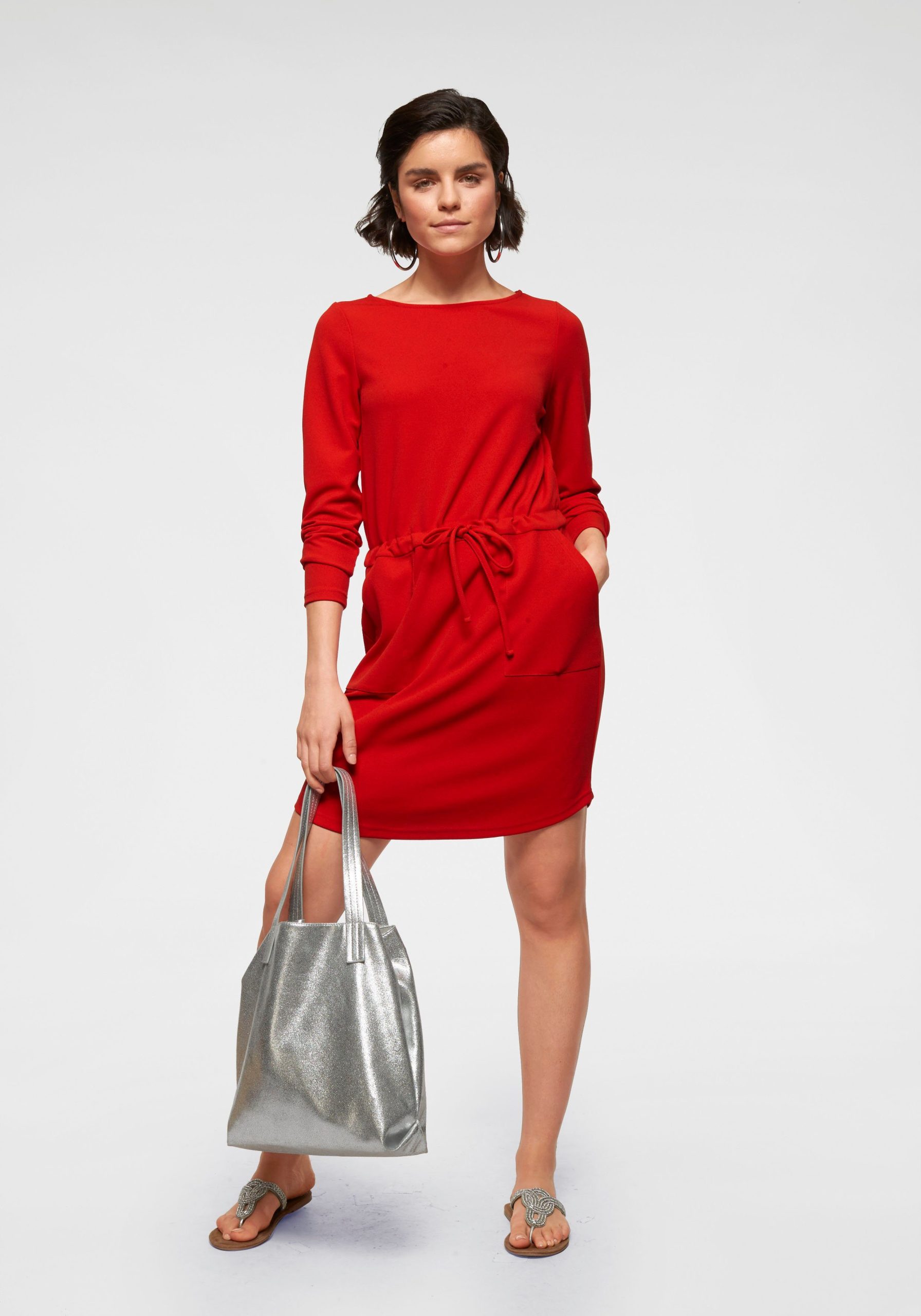 LASCANA Zehentrenner Sandale, Pantolette mit Zierperlen LASCANA Zehentrenner Sandale, Pantolette mit Zierperlen