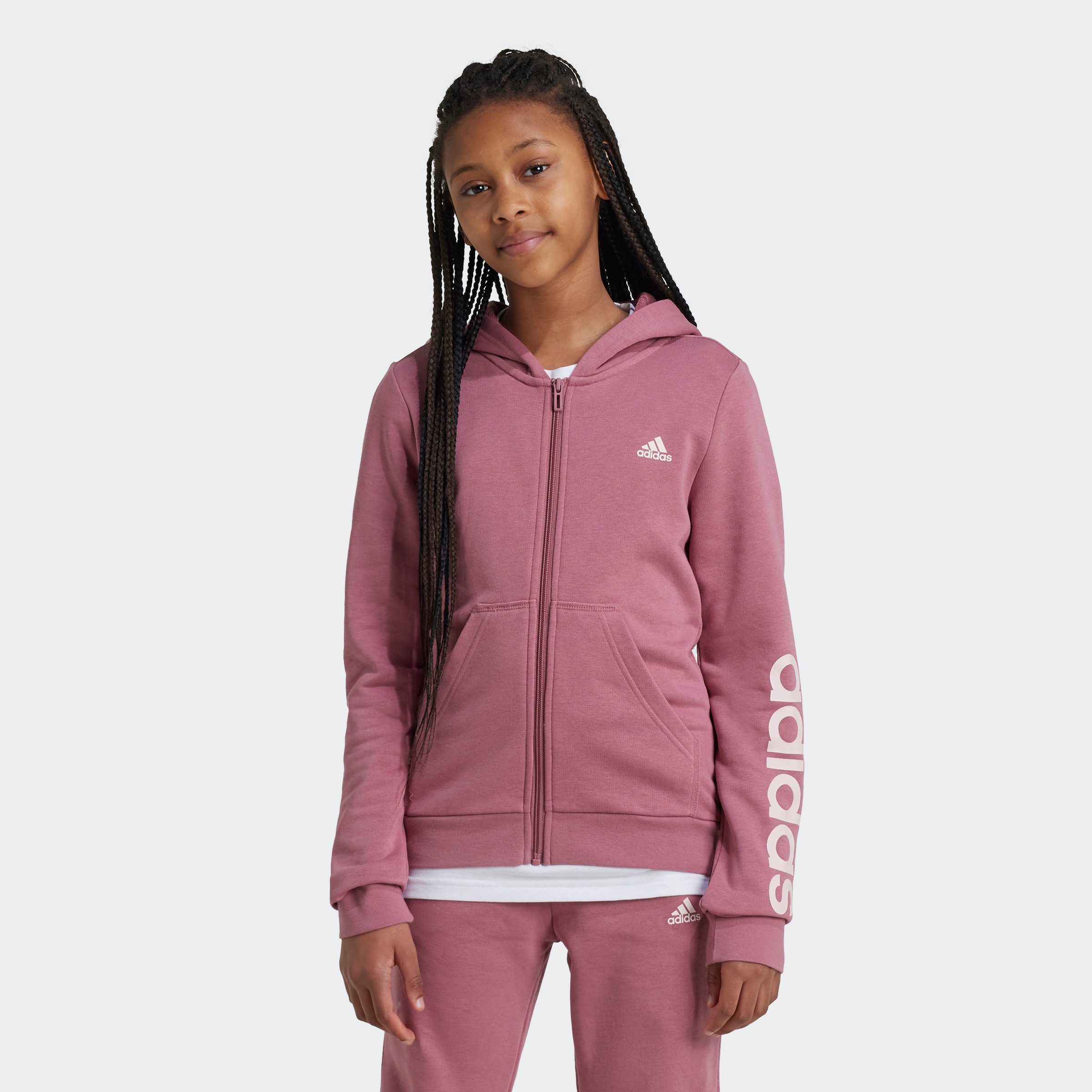 adidas Kids Sportswear Zip-Up Hoodie - Comfortable & Sustainable Style
