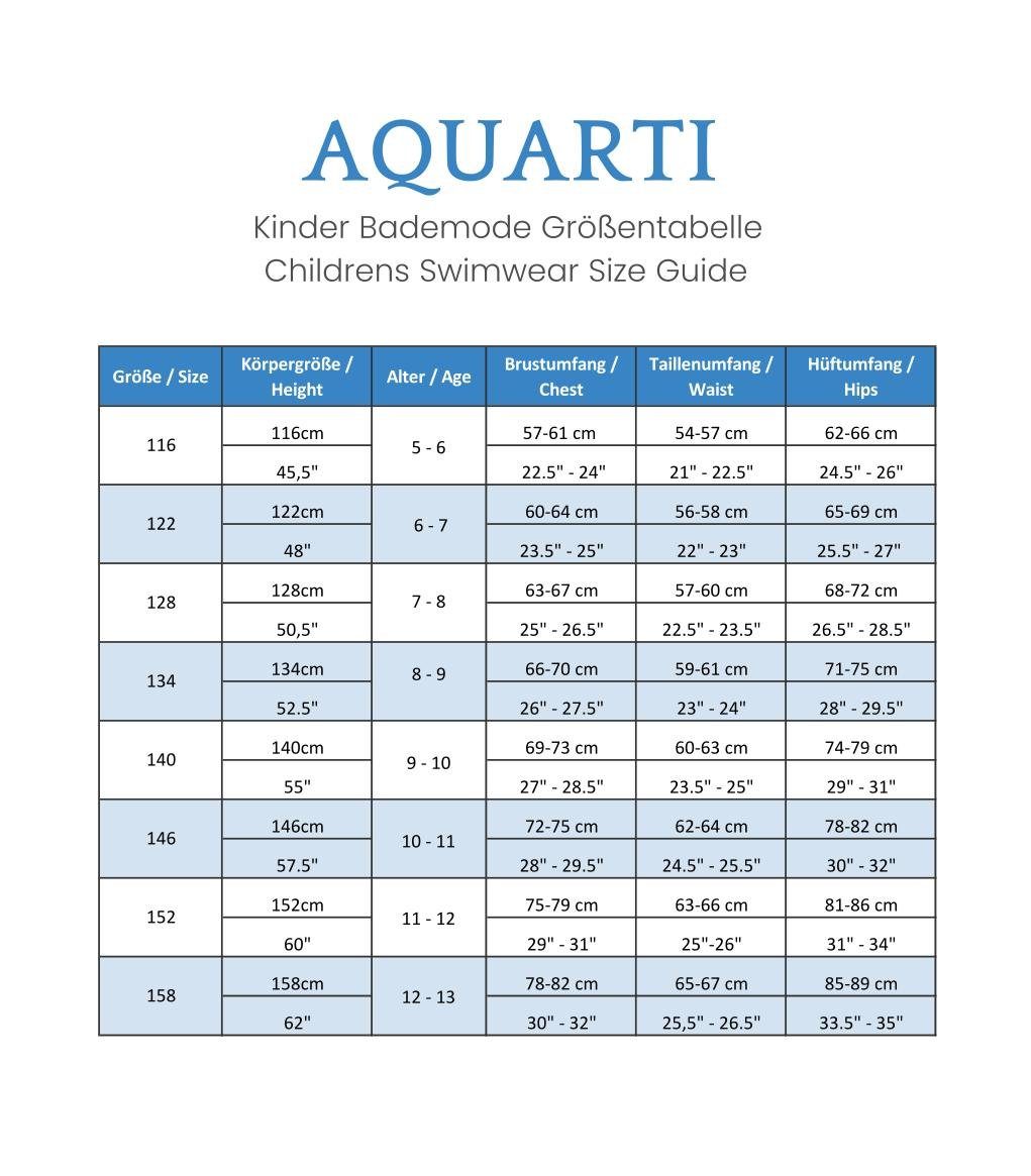 Aquarti Girls' Sports Bikini - Racerback Bustier & Bikini Slip - Made in EU