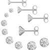 Firetti Ohrstcker-Set Multipack Schmuck Geschenk Silber 925 Ohrstcker Glitzerstein (Set, 8-tlg), mit Zirkonia (synth)