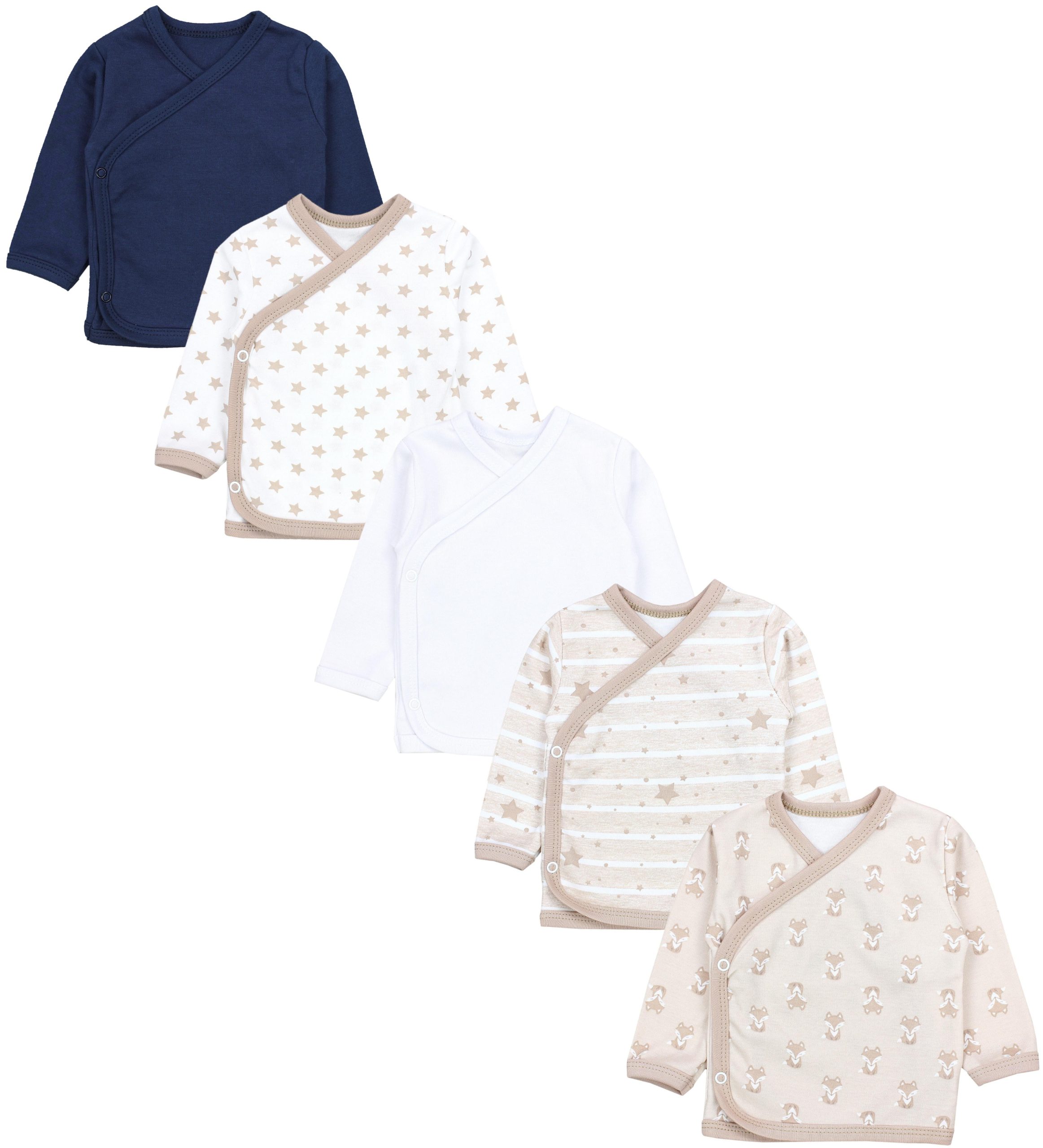TupTam Wickelshirt TupTam Baby Jungen Langarm Wickelshirt Baumwolle 5er Set