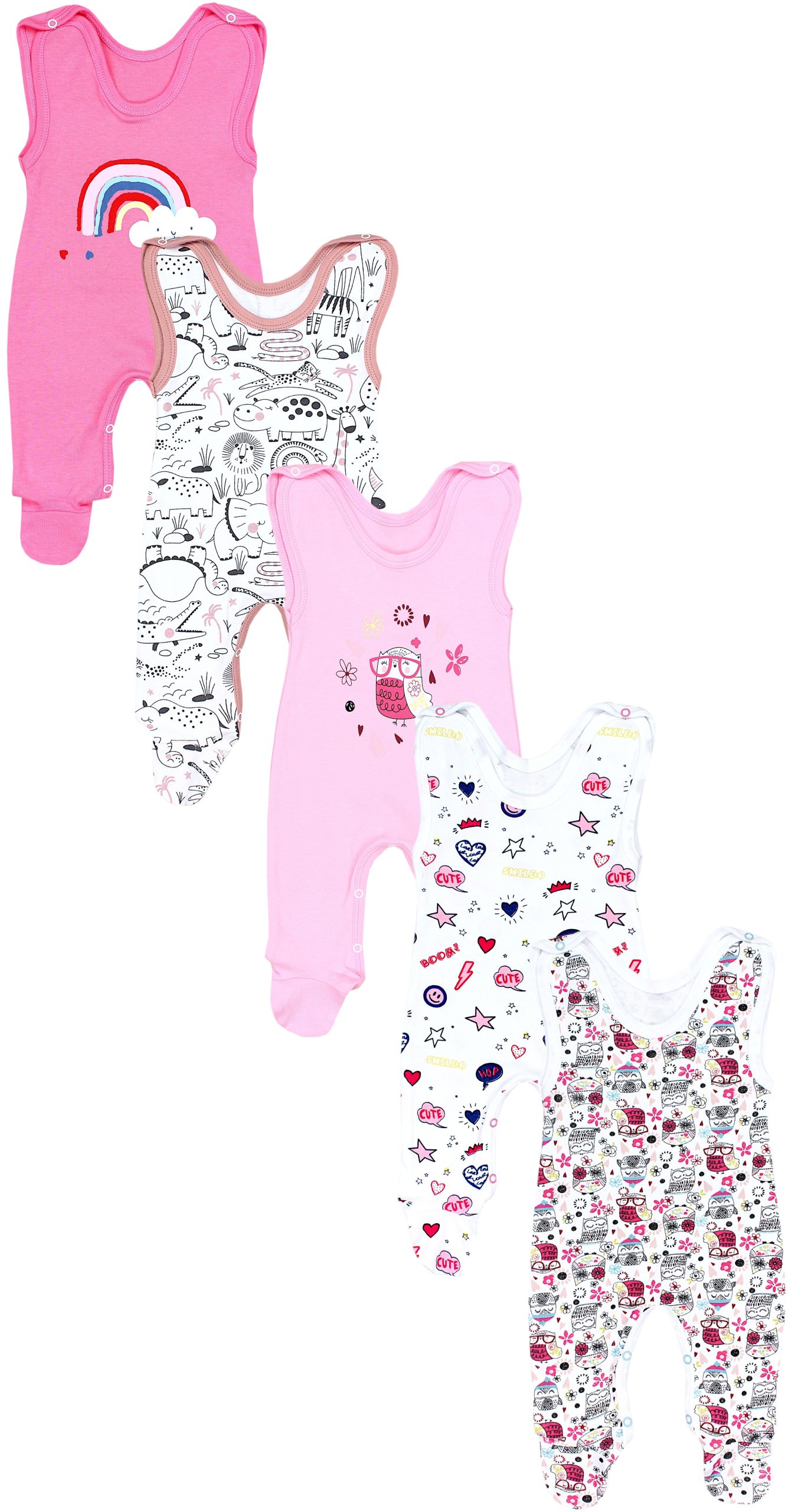 TupTam Strampler TupTam Baby Unisex Strampler mit Aufdruck Spruch 5er Pack (5-tlg)
