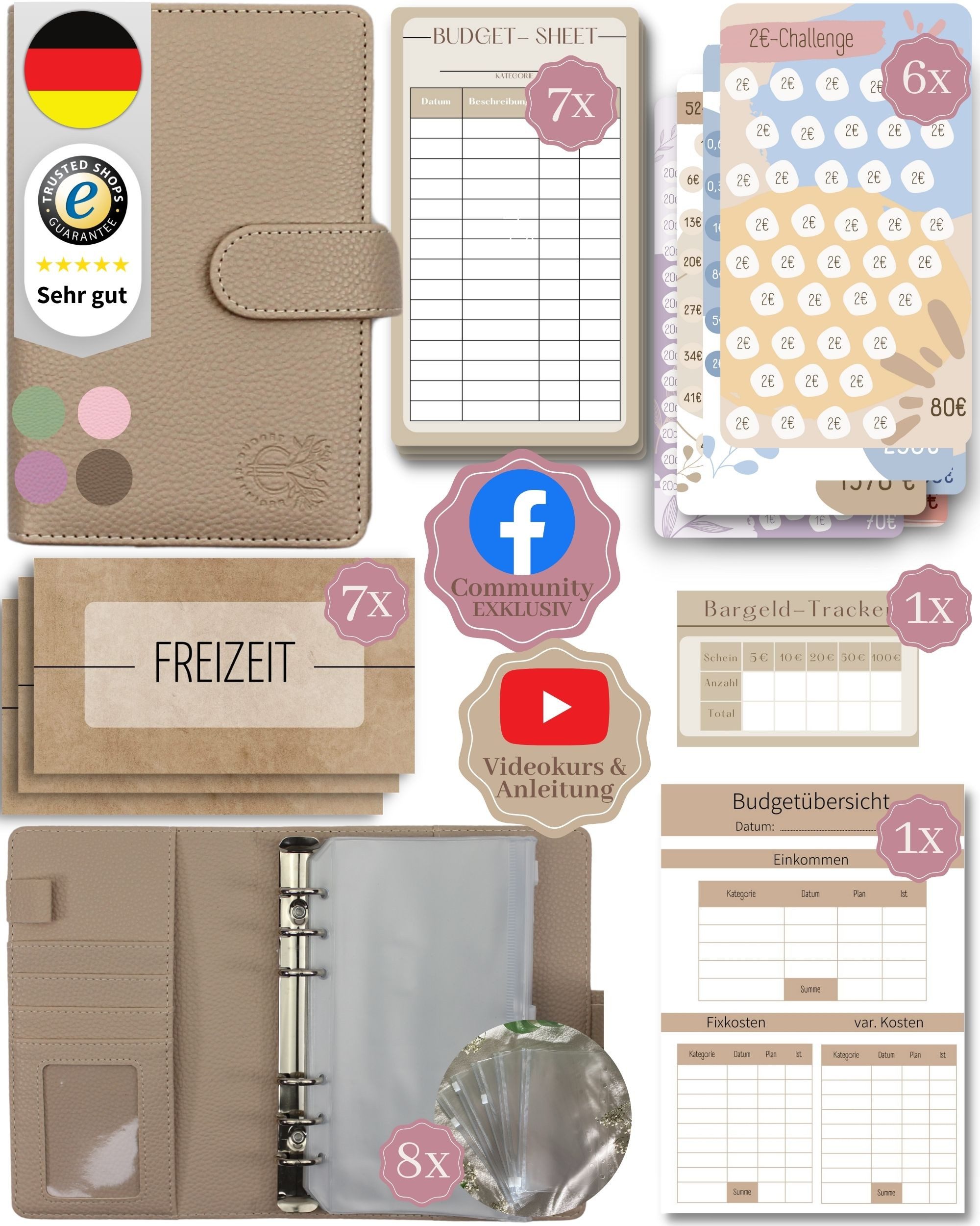 BeginnerBudget Ringbuchmappe: Envelope System Budget Planner Starter Kit