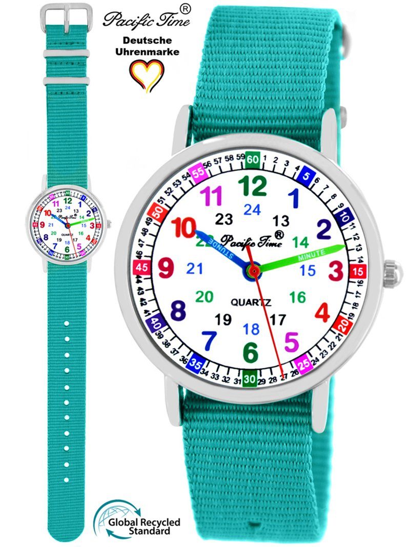 Pacific Time Children's Learning Quartz Watch - Interchangeable Strap & Fun Designs