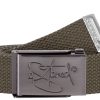 2Stoned Fabric Belt - Unisex Canvas Belt - Customizable Length - Classic Logo Buckle
