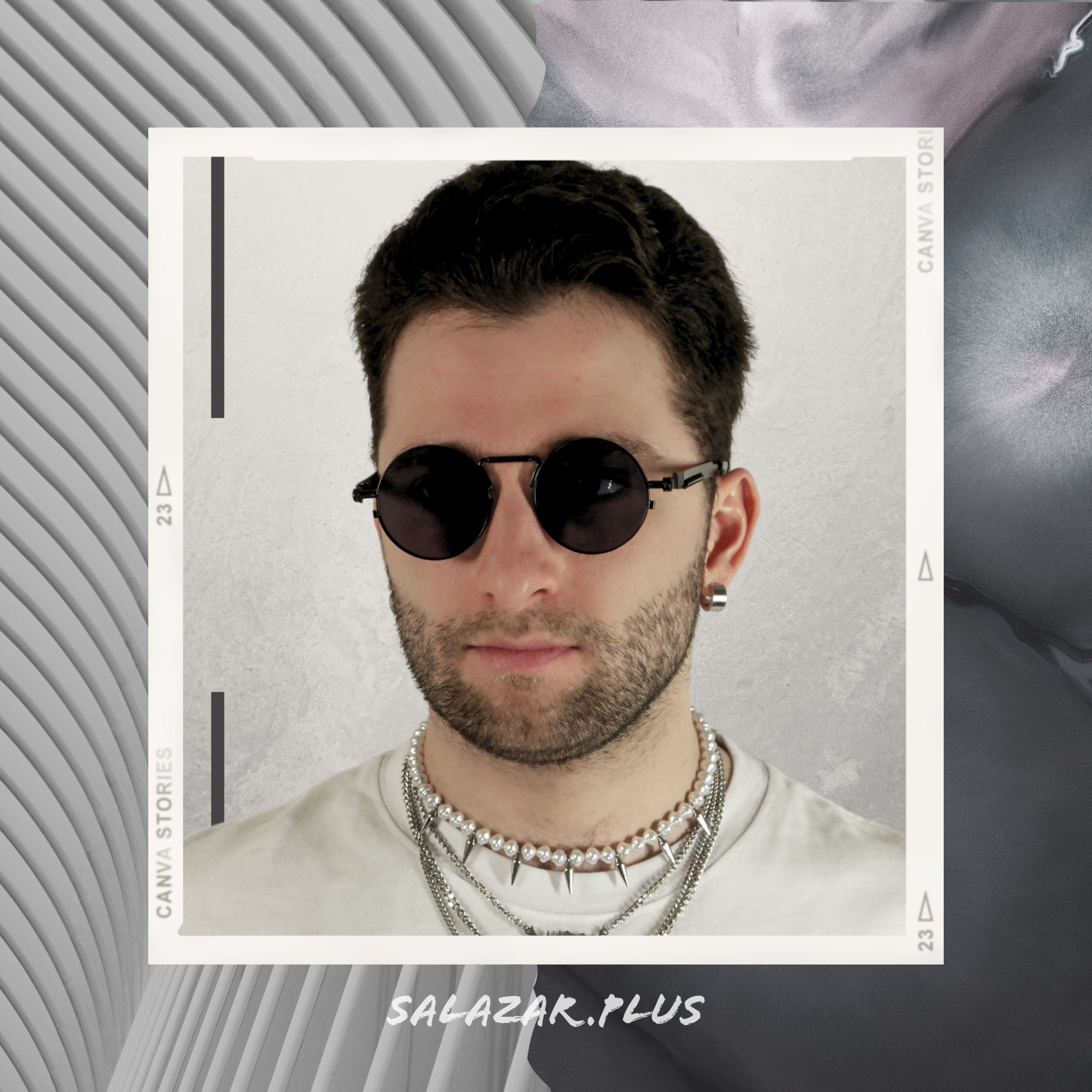 salazar.plus Sonnenbrille Rund Cyberpunk Unisex 4 Farben Damen Herren Brille Retro