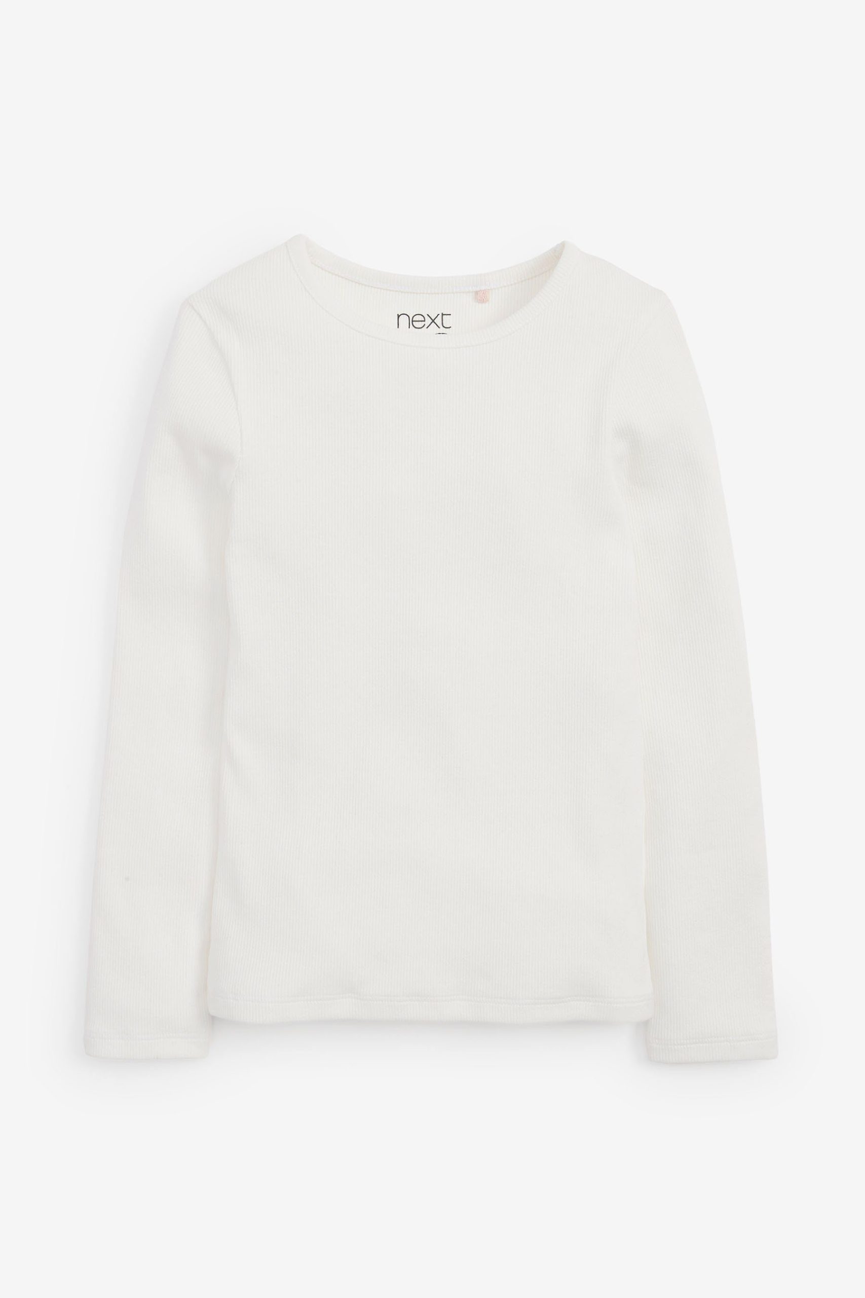 Next Ribbed Long Sleeve Crew Neck T-Shirt - Men's Essentials