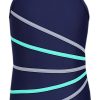 Aquarti Girls' Swimsuit: Striped Spaghetti Strap Design | Official Outlet