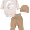 TupTam Baby Essentials Package - Unisex Long Sleeve Bodysuit, Pants & Hat Set