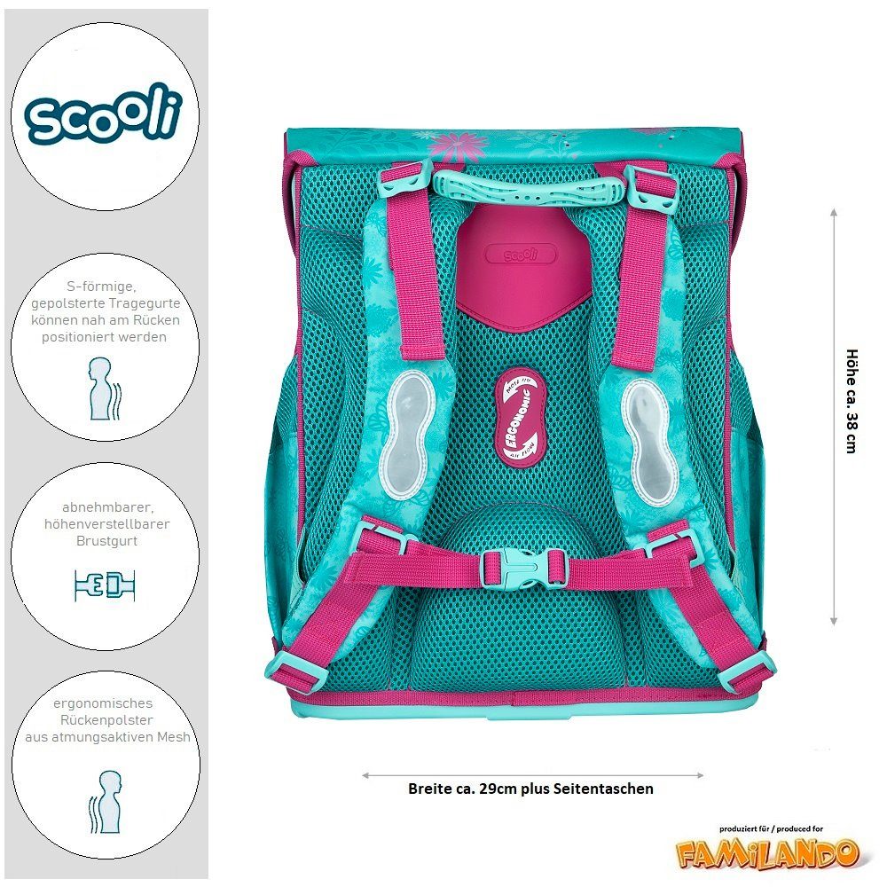 Scooli Campus Fit Butterfly School Backpack Set - 5-Piece Set with Pencil Case Scooli Campus Fit Butterfly School Backpack Set - 5-Piece Set with Pencil Case