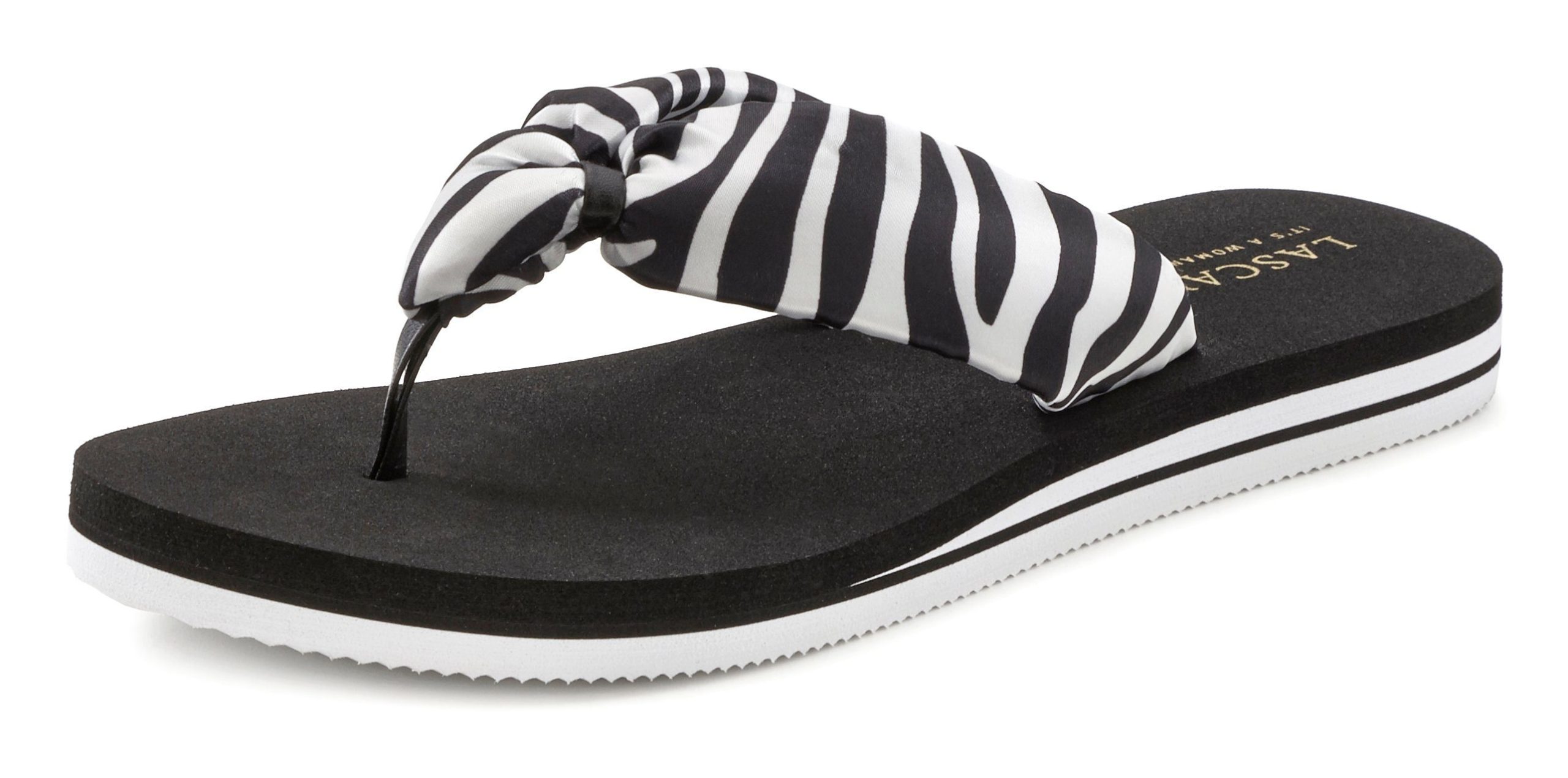 LASCANA Nautical Beach Slide Sandals - VEGAN Lightweight Pool Shoes