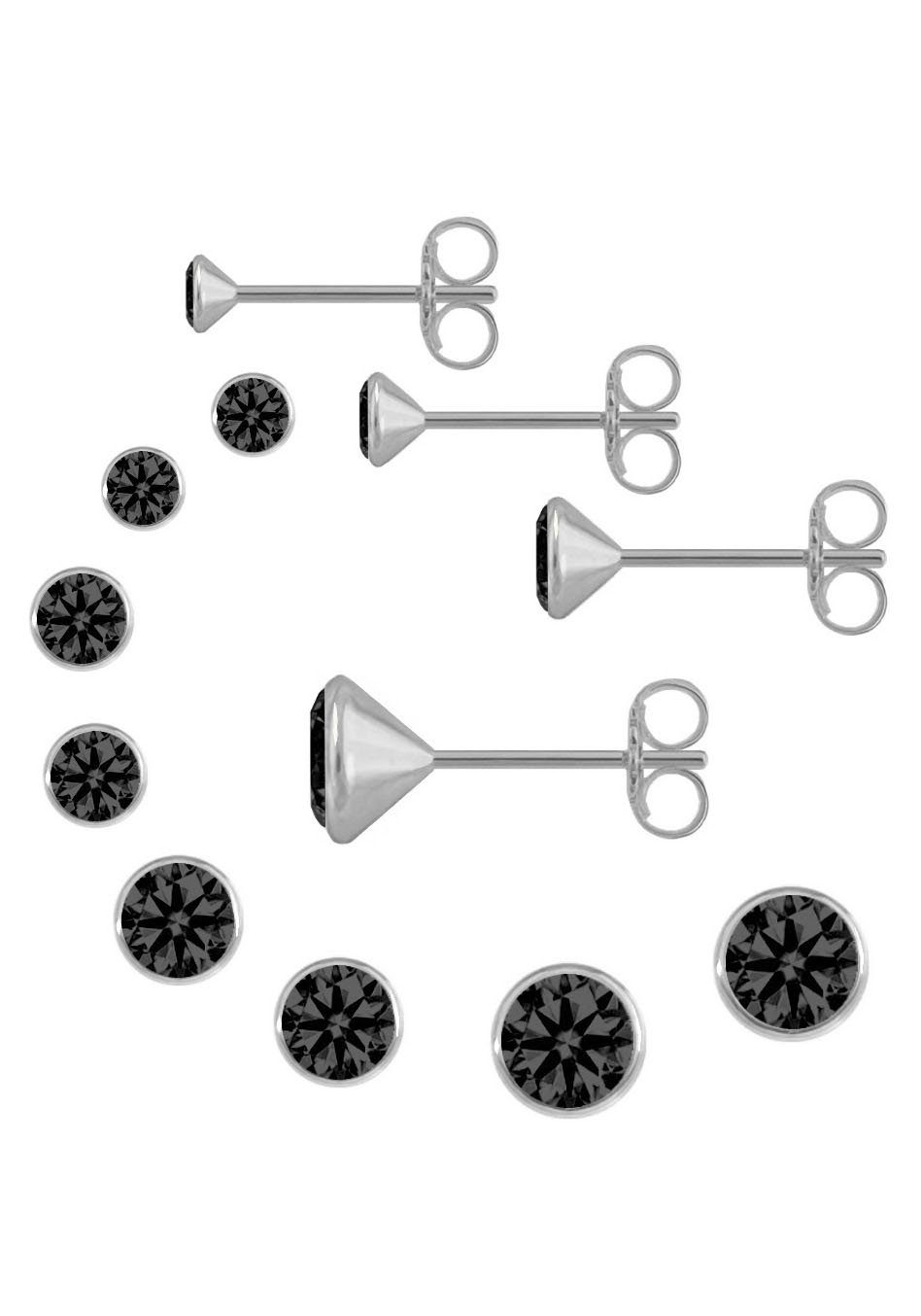Firetti Ohrstcker-Set Multipack Schmuck Geschenk Silber 925 Ohrstcker Glitzerstein (Set, 8-tlg), mit Zirkonia (synth)
