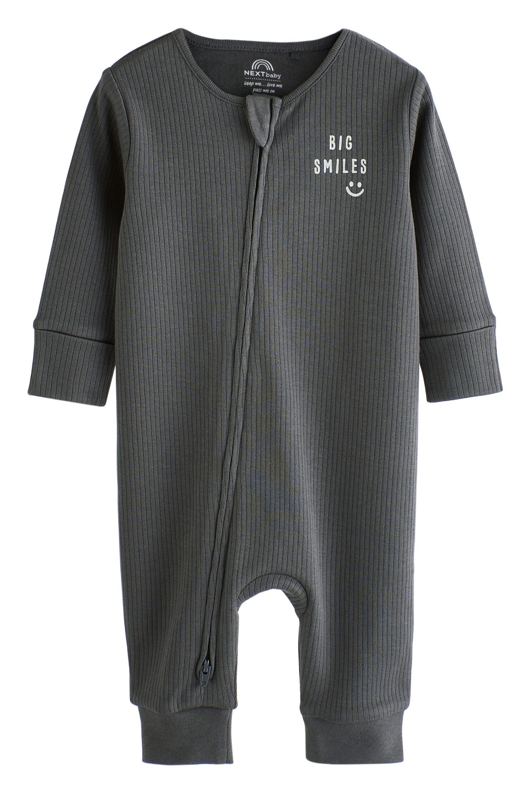 Next Baby Sleepsuits 3-Pack - Fleece & 2-Way Zip - Star Design Next Baby Sleepsuits 3-Pack - Fleece & 2-Way Zip - Star Design