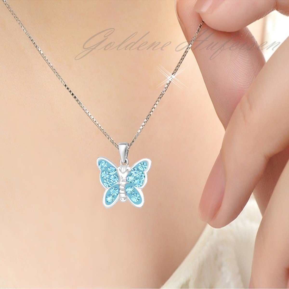 Goldene Hufeisen Kette Mädchen – Silber 925 | Order-and-Smile.de