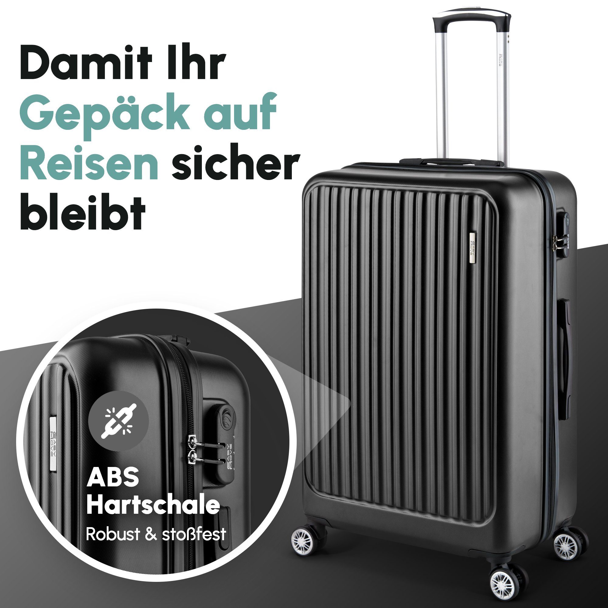 Easy Move ACE 026 Hartschalen-Trolley - Robuster Reisekoffer aus ABS