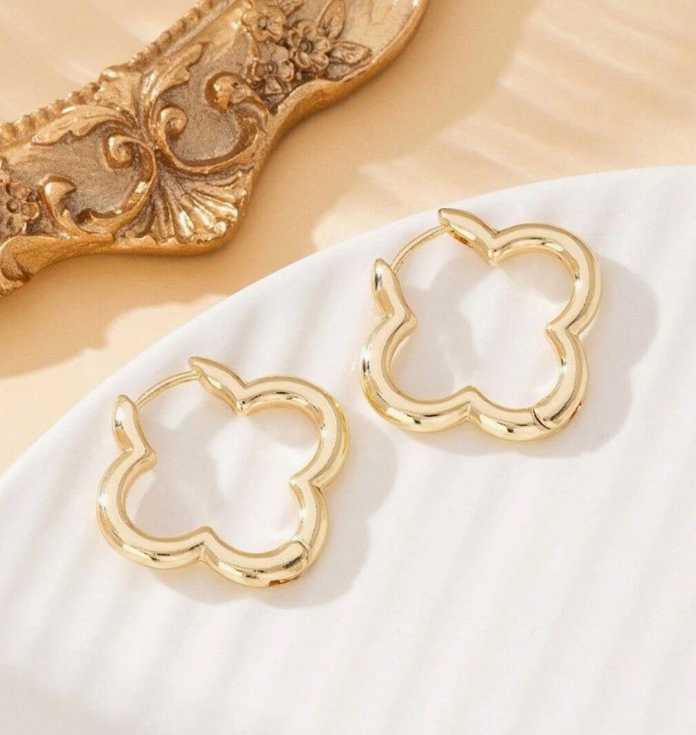 Lale Collection Clover & Bloom Earrings - Lucky Charm Gold & Green