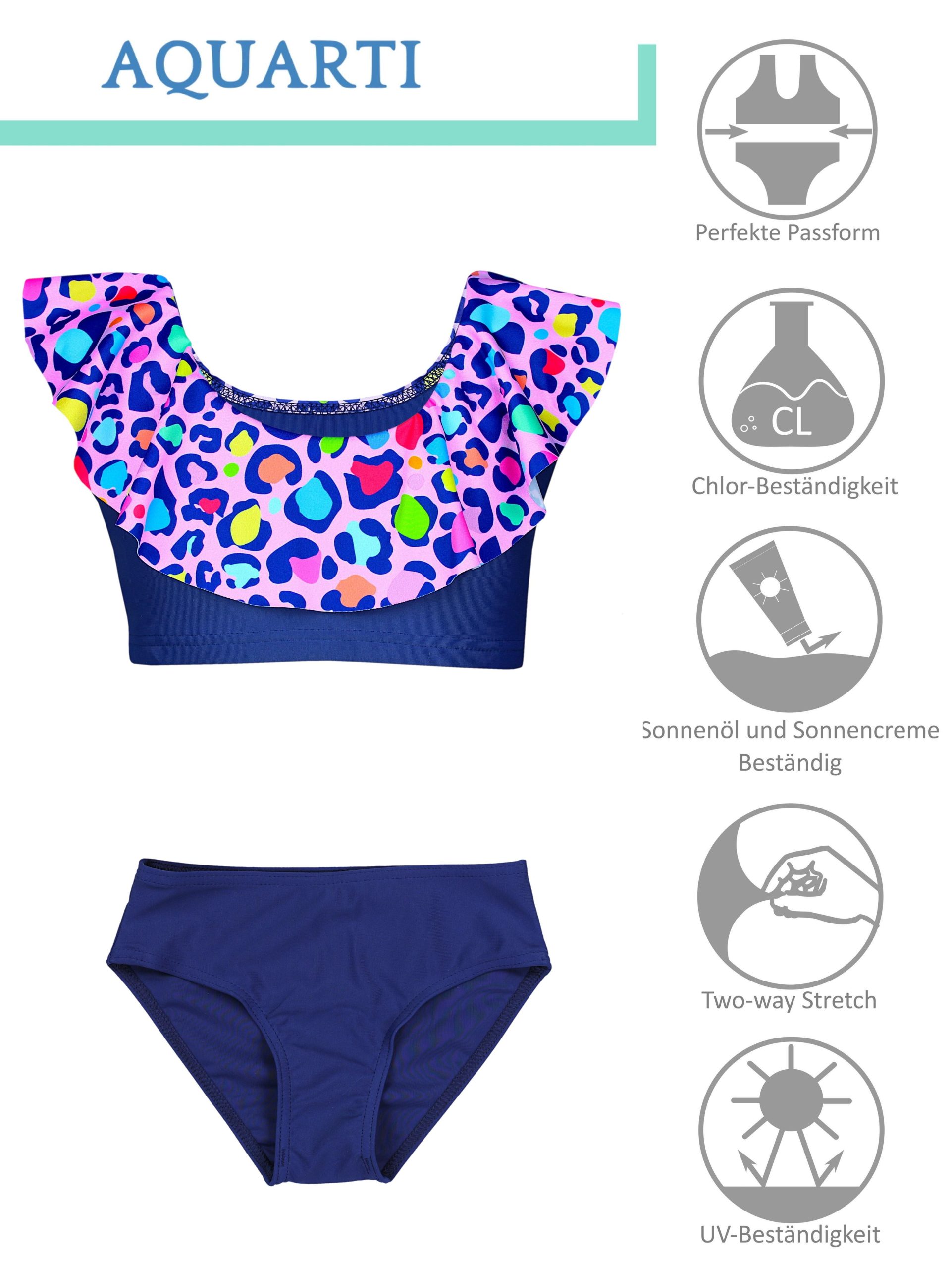 Aquarti Girls' Bikini Set - Mermaid or Stripe Design