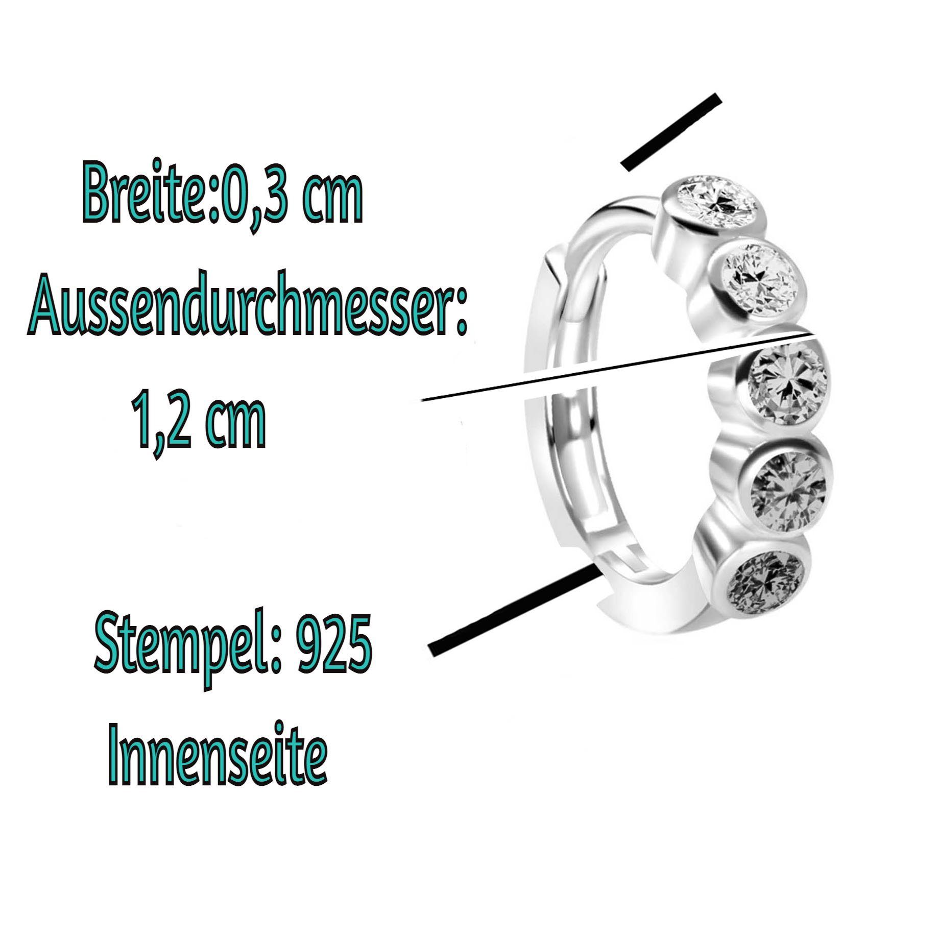 schmuck23 Sterling Silver Lever-Back Hoop Earrings for Women, Kids & Girls - Genuine 925 Silberschmuck