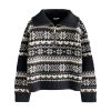 TOM TAILOR Men's Fair Isle Knit Troyer Sweater | Classic Design