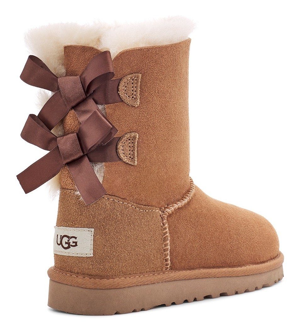 UGG K Bailey Bow II Boots: Satin Accent Winter Snow Boots