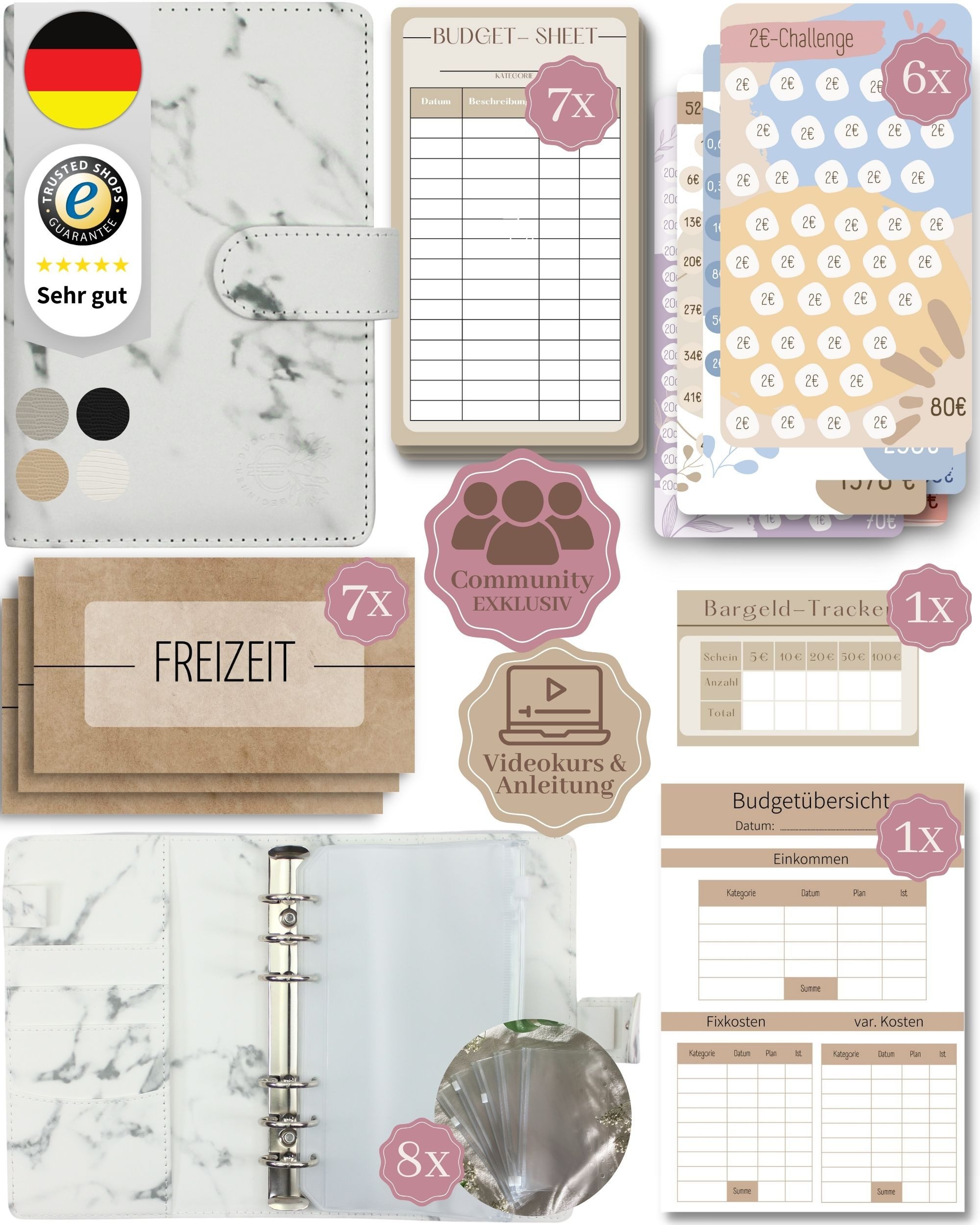 BeginnerBudget Ringbuchmappe: Envelope System Budget Planner Starter Kit