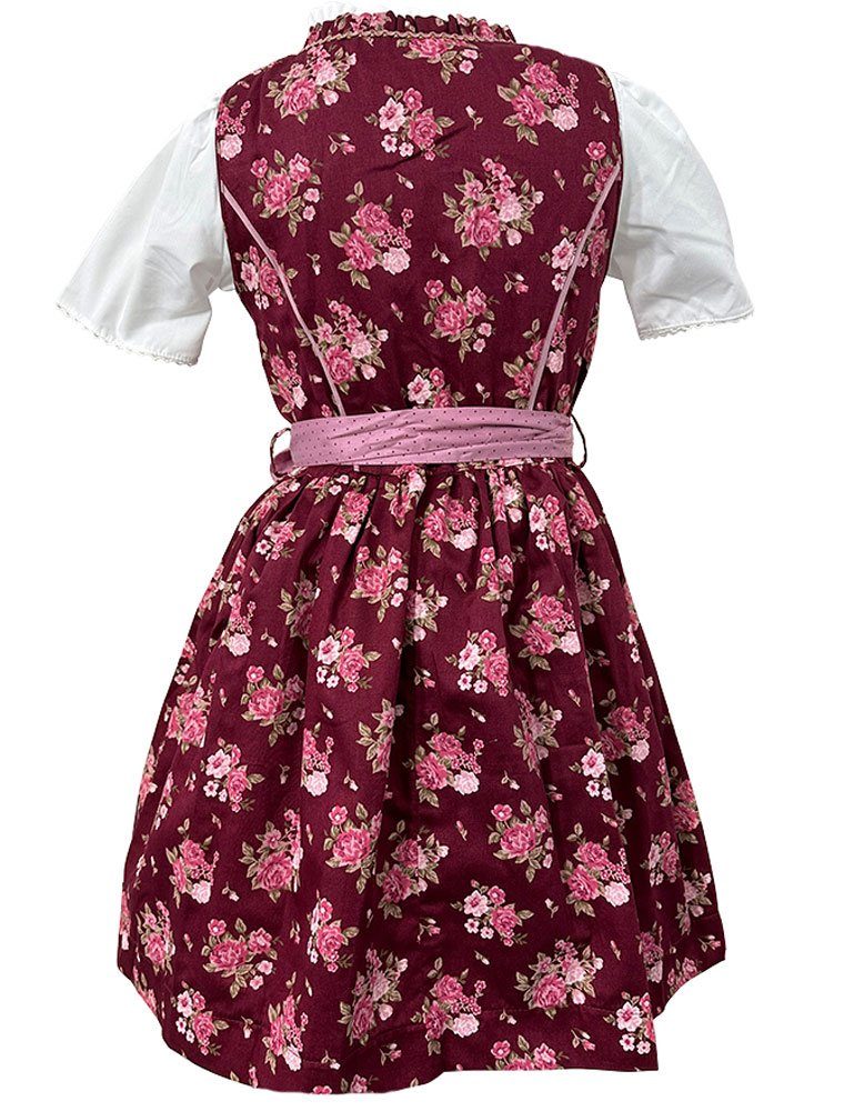 Isar-Trachten Emma Children's Dirndl - Berry Rose Design