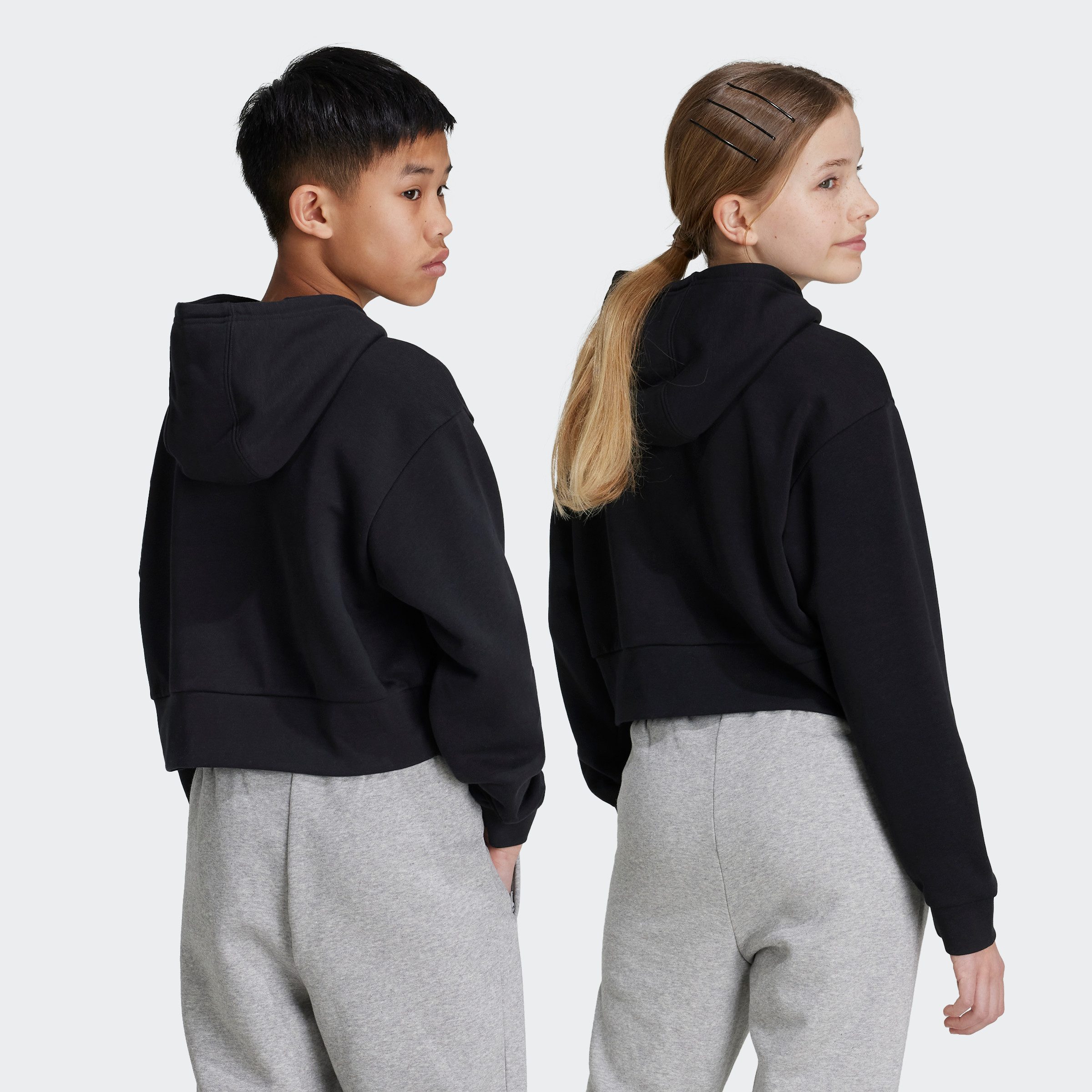 adidas Originals Cropped Hoodie - Junior Girls | Iconic Trefoil Style
