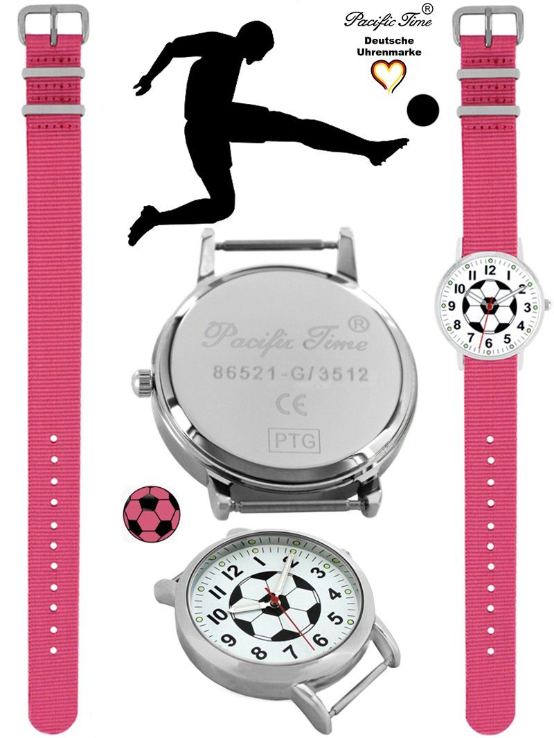 Pacific Time Quarzuhr Kinder Armbanduhr Fußball Wechselarmband, Mix und Match Design