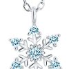 Limana Sterling Silver Necklace - Star & Snowflake Charm