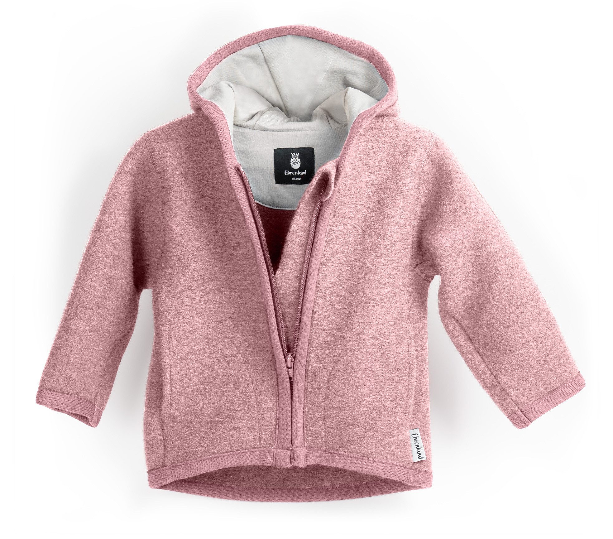 Ehrenkind Walkjacke, Jacke für Kinder aus Natur Schurwolle mit Reißverschluss